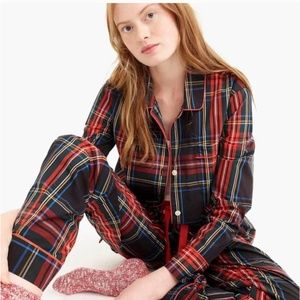 NWT J Crew Holiday Stewart Tartan Plaid Women Pajama Set Small Retail $98
